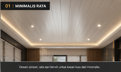 Portfolio Plafon pvc - Plafon PVC Minimalis Rata